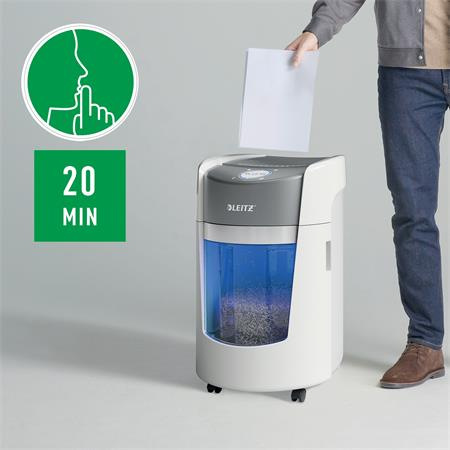 Skartovací stroj, mikrokonfety, 8 listov, LEITZ "IQ OptiMax Small Office 350 P5" 6