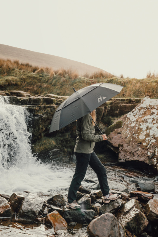 Nordic Drift Trail 27" AWARE™ RPET dáždnik proti búrke čierna 12