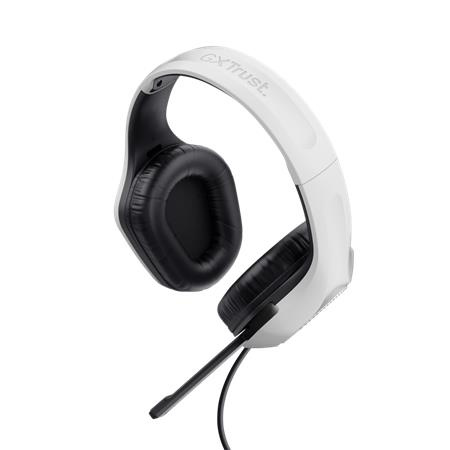 Slúchadlá, s mikrofónom, gaming, TRUST "GXT415 Zirox", biela 1