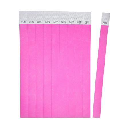 Identifikačný náramok, odolný proti roztrhnutiu,, 265x19 mm, AVERY ZWECKFORM "Tyvek", ružo 3
