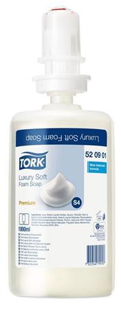 Penové mydlo, 1 l, S4 systém, TORK "Luxus Soft", priehľadná