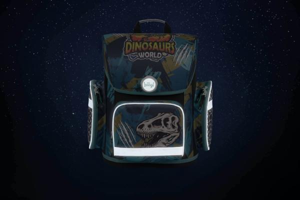 BAAGL SET 5 Ergo Dinosaurs World: aktovka, penál, sáček, desky, box