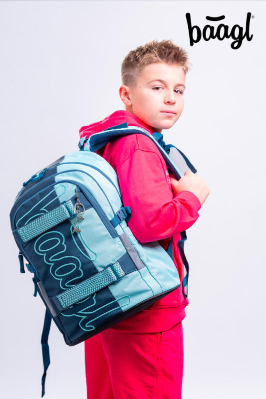 BAAGL SADA 5 Skate Petrol: batoh, peračník, športová taška, ľadvinka, obal na notebook GRS 7