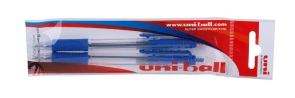 Guľôčkové pero, 0,4 mm, stláčací mechanizmus, UNI "SN-101 Laknock Fine", modré
