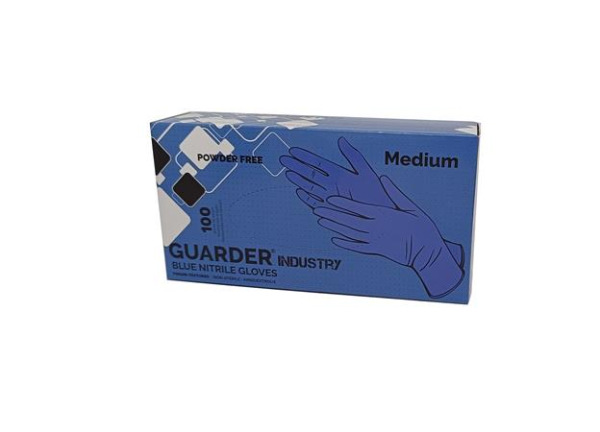 . Ochranné rukavice, jednorazové, nitrilové, veľkosť: XL, 100 ks, nepudrované, modré 1