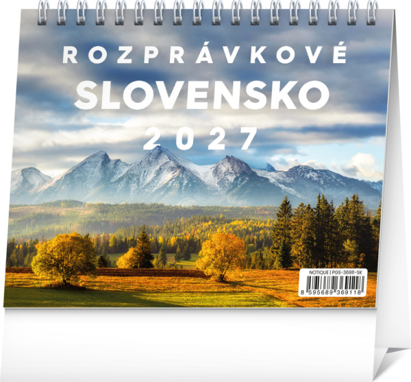 NOTIQUE Stolový kalendár Rozprávkové Slovensko 2027, 16,5 x 13 cm
