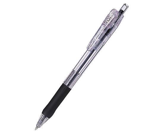Guľôčkové pero, 0,21 mm, stláčací mechanizmus, ZEBRA "Tapli Clip ECO", čierna