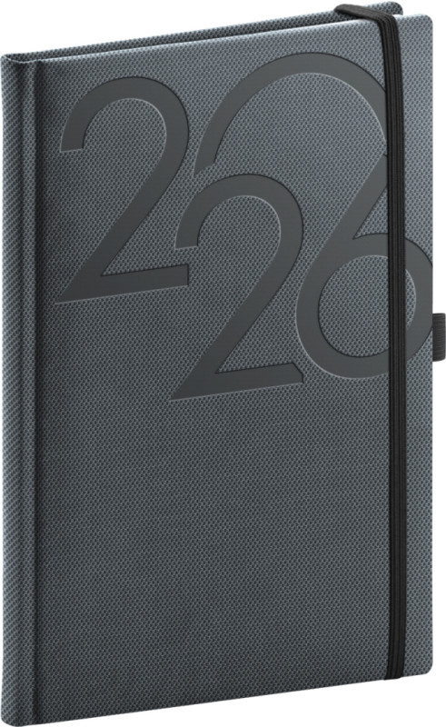 NOTIQUE Týždenný diár Ajax 2026, čierny, 15 x 21 cm