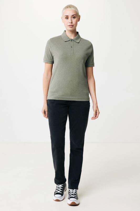 Polo tričko IQONIQ Yosemite z recykl. bavlny heather green XXS 4