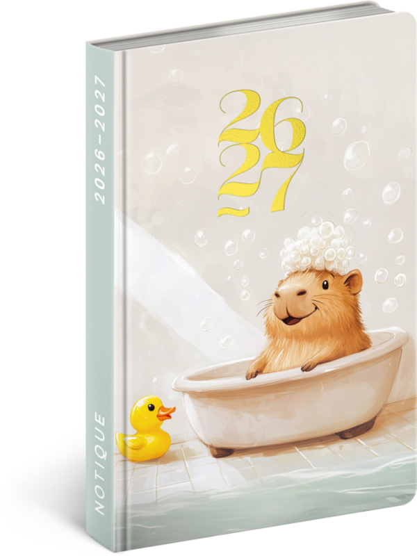 NOTIQUE 18-mesačný diár Petito – Kapybara 2026/2027, 11 x 16 cm