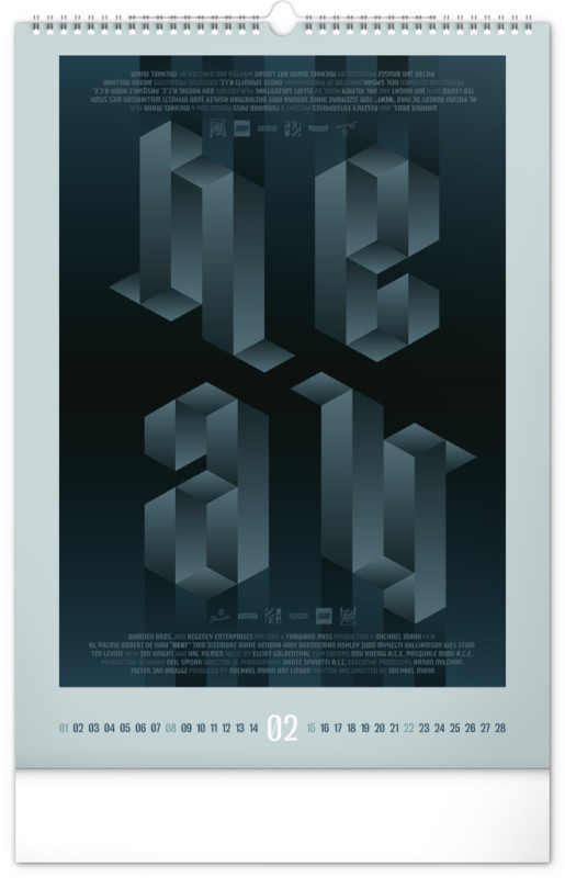 NOTIQUE Nástenný kalendár Alternative Movie Posters 2026, 33 x 46 cm 2