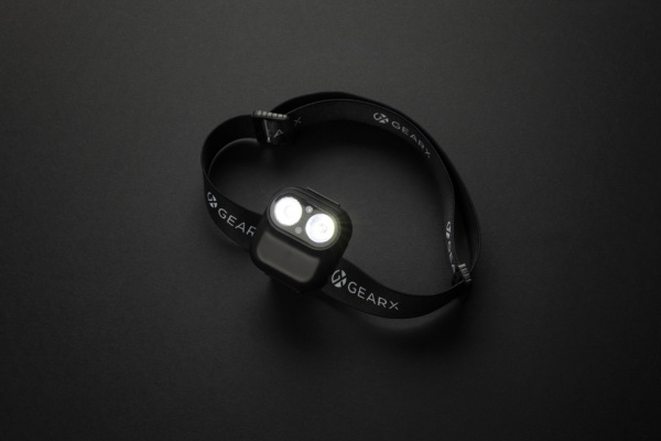 Gear X RCS čelová lampa z rec. plastu s pohybovým senzorom čierna 3