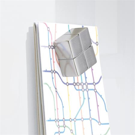 Magnetická sklenená tabuľa, 150x100 cm, SIGEL " Artverum®", biela 7