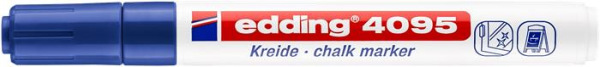 Kriedový popisovač, 2-3 mm, kuželový, EDDING "4095", modrý