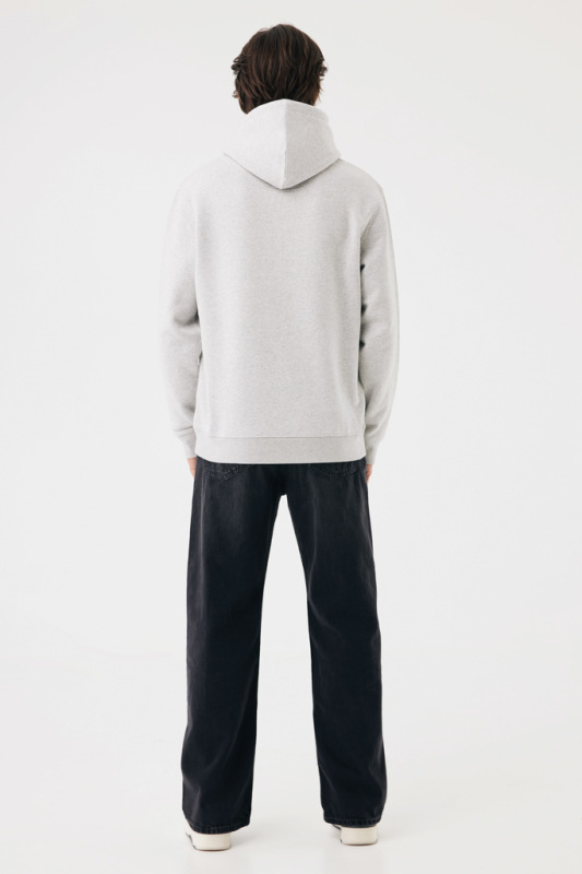 IQONIQ Joshua Unisex mikina s kapucňou z rec. bavlny light heather grey XXS 8