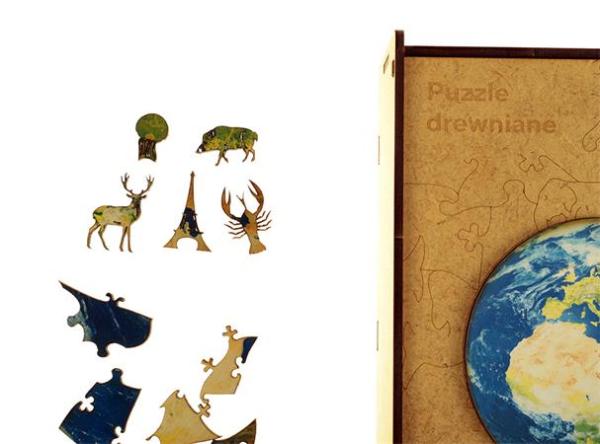 Puzzle, drevené, A3, 200 ks, PANTA PLAST "Earth"