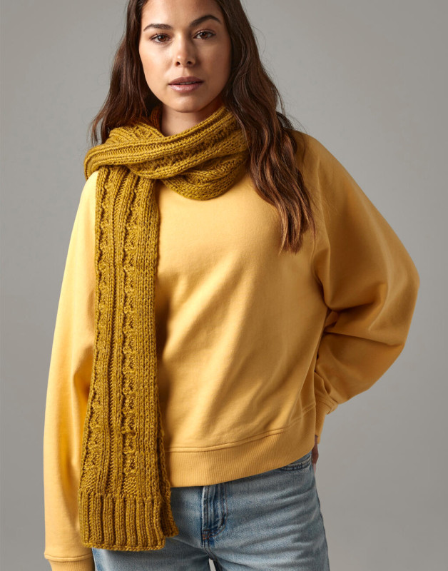 Šál Cable Knit Melange