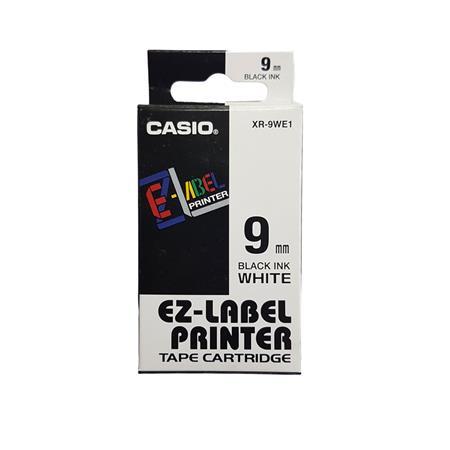 CASIO 6mm x 8m páska biela-čierna