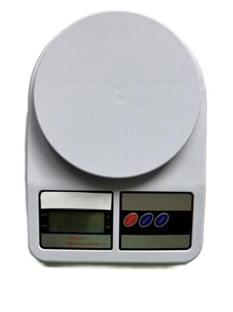 . Kuchynská váha, digitálna, nosnosť 7 kg, biela 1