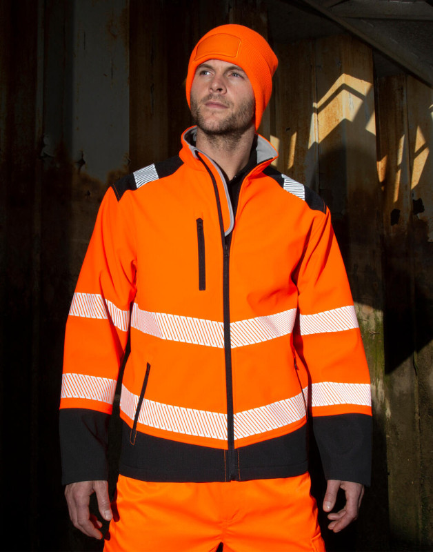 Reflexná bunda Ripstop Safety Softshell 3