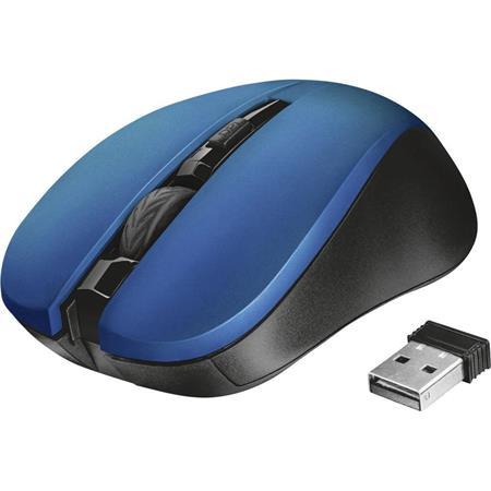 Myš, bezdrôtová, optická, USB, TRUST "Mydo", modrá