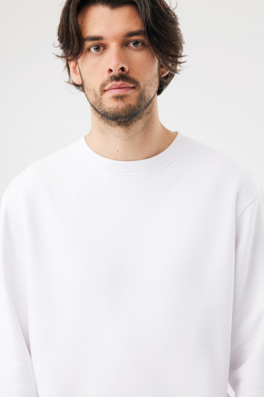 IQONIQ Toria Unisex mikina s okrúhl. výstrihom z rec. bavlny recycled white S 14