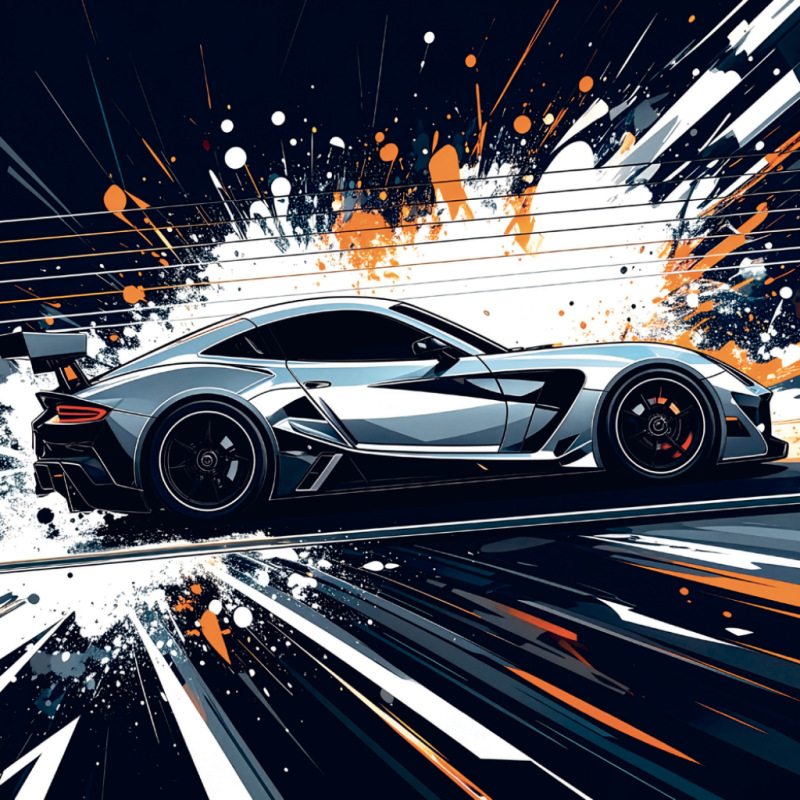 NOTIQUE Grid calendar Fast Cars 2027, 30 x 30 cm 3