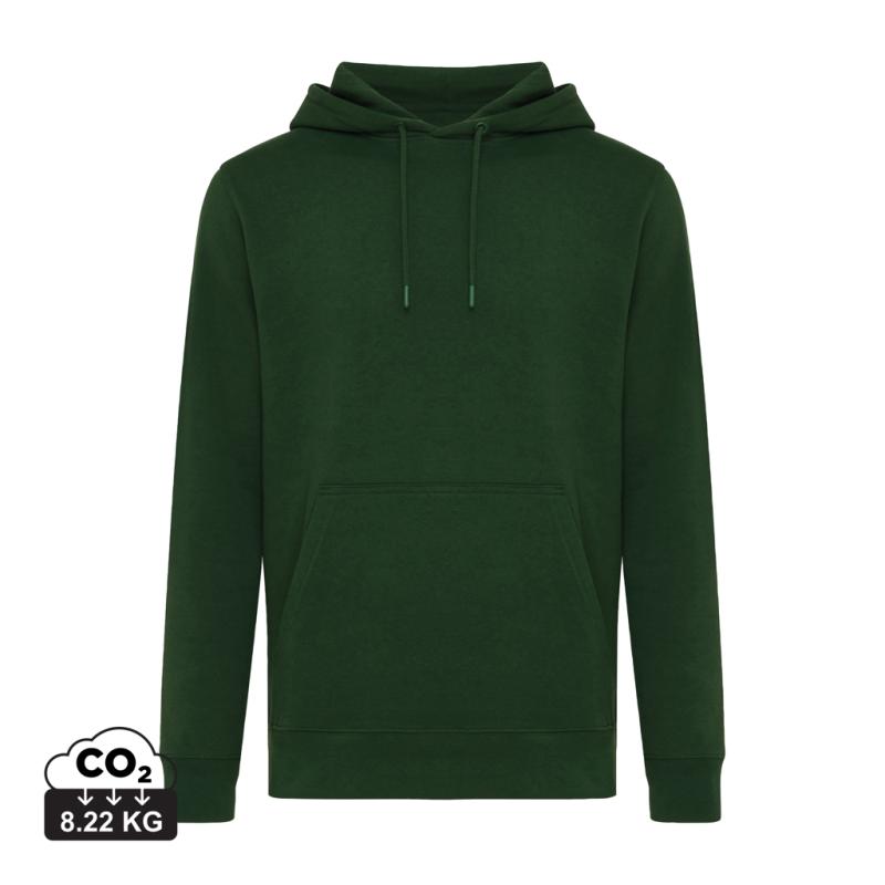 Ľahká mikina s kapucňou Iqoniq Rila z recykl. bavlny forest green XL