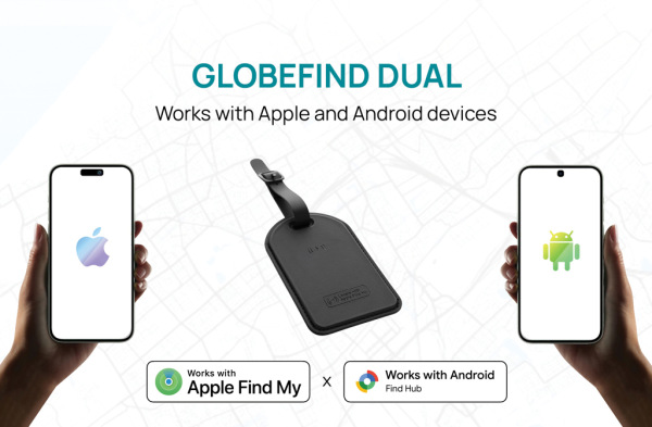 Globefind Dual RCS štítok na batožinu s globálnym sledovaním čierna 10