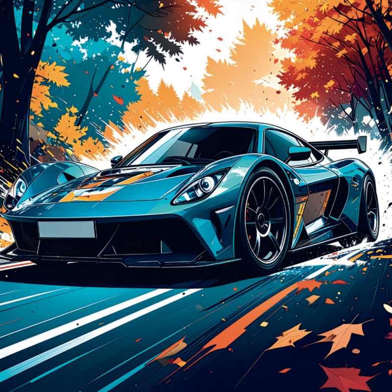 NOTIQUE Grid calendar Fast Cars 2027, 30 x 30 cm 12