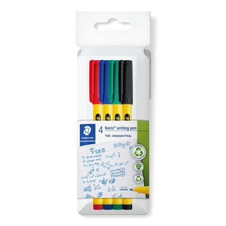 Liner, sada, 0,6 mm, STAEDTLER "Noris® 307", 4 rôzne farby