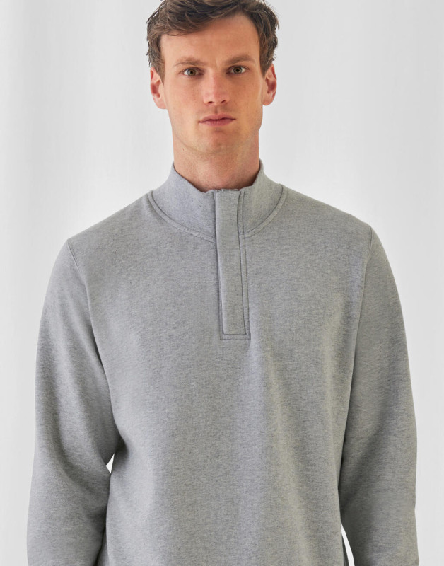 Mikina s 1/4 zipsom ID.004 Cotton Rich