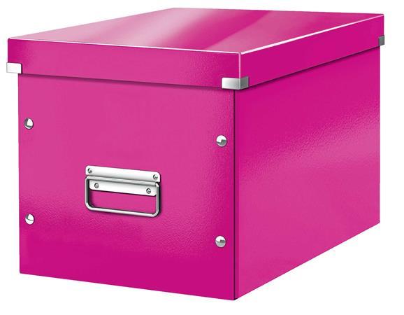Odkladací box, veľkosť L, LEITZ "Click&Store", ružová