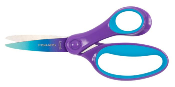 Nožnice, školské 15 cm, FISKARS, ombre fialové 1