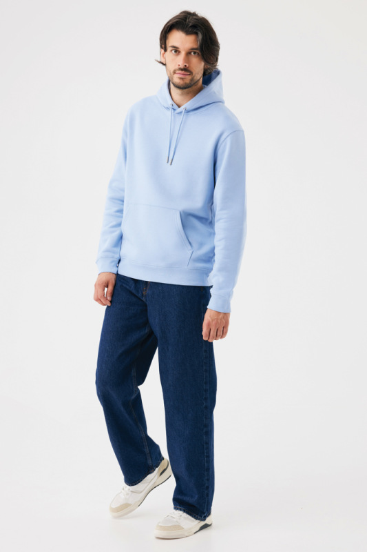 IQONIQ Joshua Unisex mikina s kapucňou z rec. bavlny sky blue XS 5