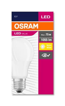 LED žiarovka, E27, guľa, A60, 10W, 1055 lm, 2700K (MF), OSRAM "Value" 1