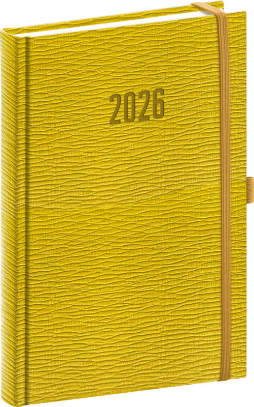 NOTIQUE Denný diár Rivoli 2026, žltozelený, 15 x 21 cm