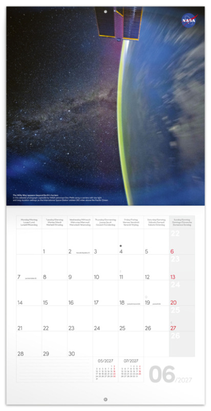 NOTIQUE Grid calendar NASA 2027, 30 x 30 cm 1