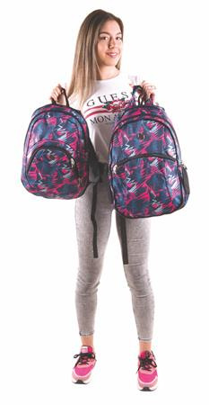 Batoh, 2in1, s priehradkou na notebook a s audio konektorom, PULSE "Teens Pink Ice" 4