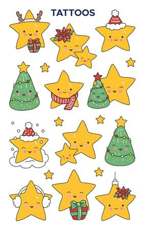 Tetovacie nálepky, 1 hárok, 76x120 mm, AVERY ZWECKFORM, "Z-Design No.54152", hviezdy 2