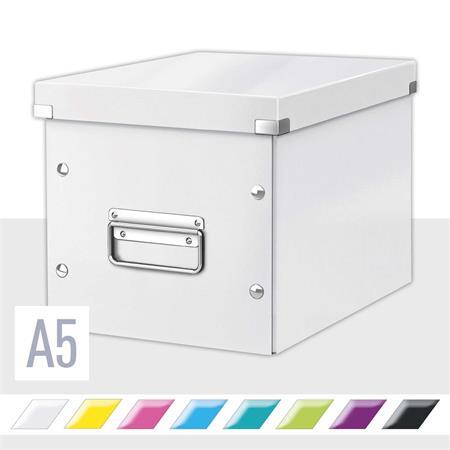 Odkladací box, veľkosť M, LEITZ "Click&Store", biela