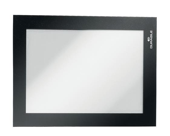 Informačný panel, A6, samolepiaci, DURABLE "DURAFRAME®", fekete