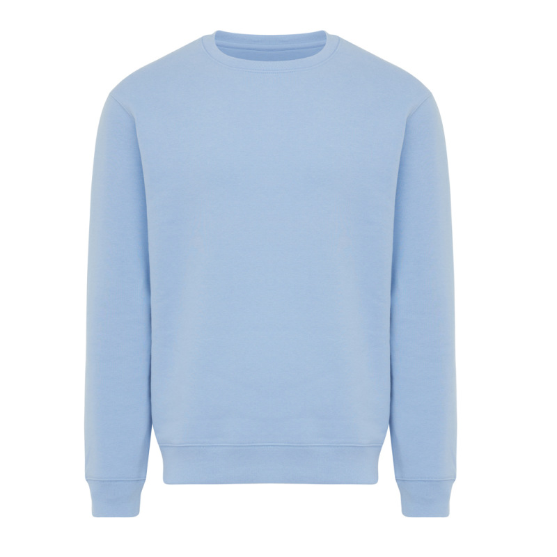 IQONIQ Toria Unisex mikina s okrúhl. výstrihom z rec. bavlny sky blue XXS 1