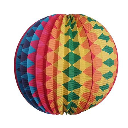 . Lampión, okrúhly, 22 cm, farebný