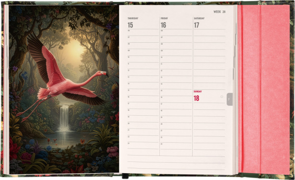 NOTIQUE Magnetic weekly planner Flamingo 2027, 11 x 16 cm 6