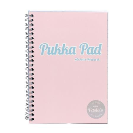 Špirálový zošit, A5, linkovaný, 100 listov, PUKKA PAD "Pastel Jotta Pad", mix farieb 5