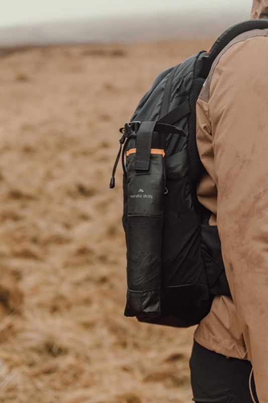 Nordic Drift Trail 23" AWARE™ RPET dáždnik Auto open Close čierna 10