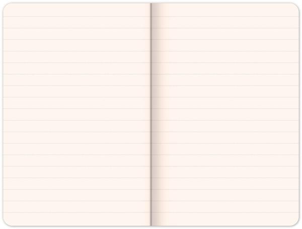NOTIQUE Notebook Skiver, červenovínový, linajkovaný, 13 x 21 cm