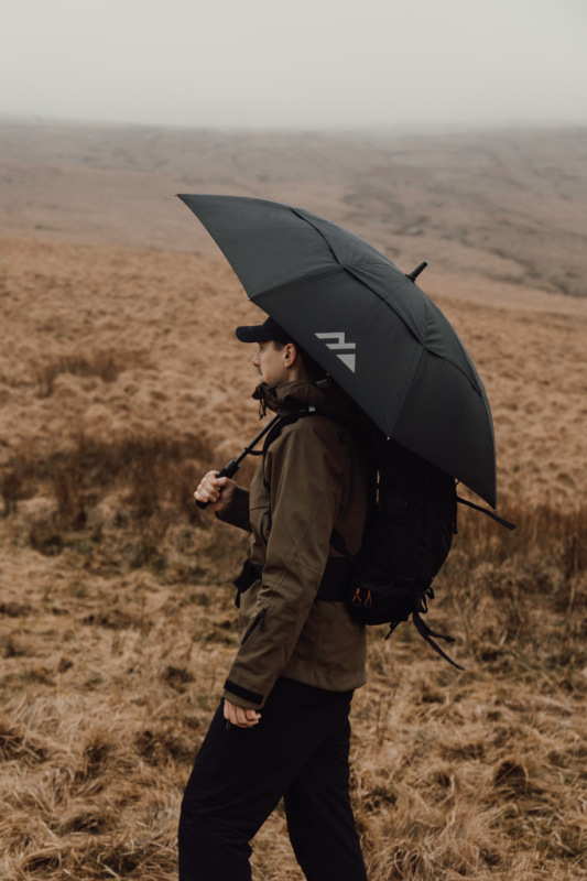 Nordic Drift Trail 27" AWARE™ RPET dáždnik proti búrke čierna 9