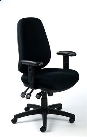 Kancelárska stolička, opierky rúk, čalúnenie, čierny podstavec, MAYAH "Bubble", čierna